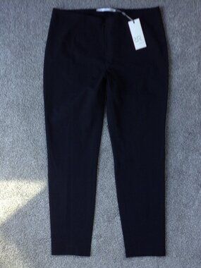 ⭐RAFFAELLO ROSSI "GIGA" SLIM LEG SLACKS in Black, size 14 - NWT⭐
